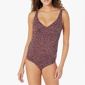✨Amazon Essentials Maternity Brick Red Leopard One Piece Size Med